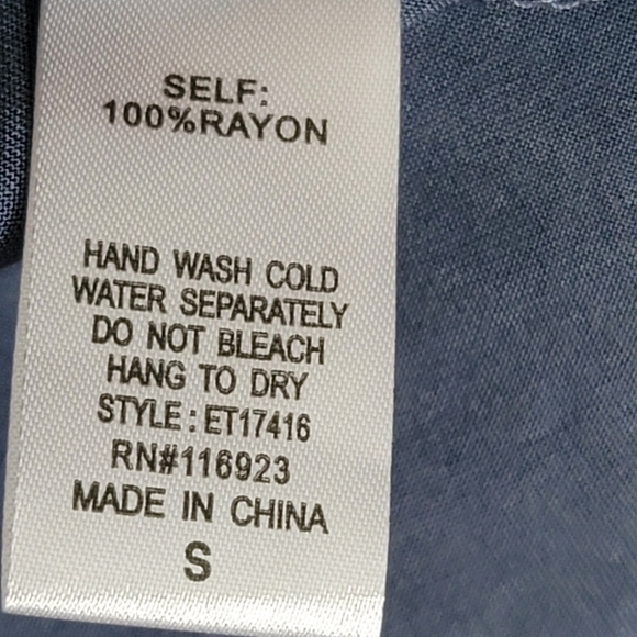 Easel Los Angeles Mineral Wash Denim Dynasty Oversized Top. Size S - Picture 8 of 9